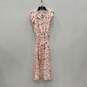 NWT Anne Klein Womens Pink White Floral Tie Waist A-Line Dress Size 0X image number 1