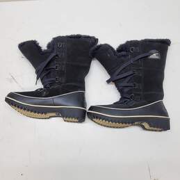 Sorel Tivoli II Tall Black Suede Waterproof Winter Boots Size 7