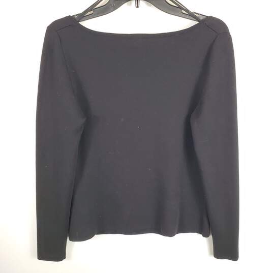 Cos Women Black Square Neck Long Sleeve Top M NWT image number 2