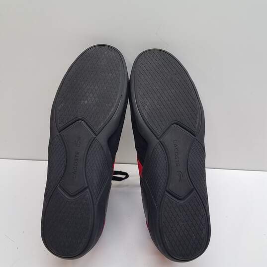 Lacoste Hapona Sneaker Black Red Men's Size 10.5 image number 5