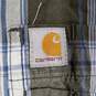 Mens Plaid Short Sleeve Chest Pockets Collared Button-Up Shirt Size XL image number 3