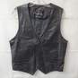 Men's Black Bermans Leather Vest Size 44 image number 1