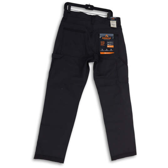 NWT Mens Black Relaxed Fit Slash Pocket Straight Leg Work Pants Size 32X32 image number 2