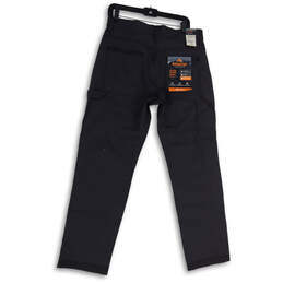 NWT Mens Black Relaxed Fit Slash Pocket Straight Leg Work Pants Size 32X32 alternative image