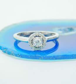 10K White Gold 0.22 CTTW Diamond Engagement Ring 2.4g
