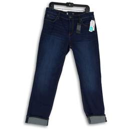 NWT KUT Womens Dark Blue 5-Pocket Design Straight Leg Jeans Size 10