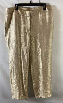 Chico's Traveler's Collection Gold Dress Pants - Size 3 Petite