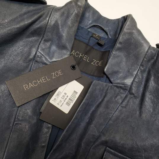 Rachel Zoe Cerulean Leather Style Jacket Size 2 image number 4