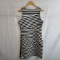 Michael Kors black and cream striped neoprene sleeveless dress size 10 image number 3