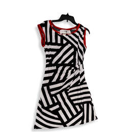 NWT Womens Multicolor Geometric Sleeveless Round Neck A-Line Dress Size XL