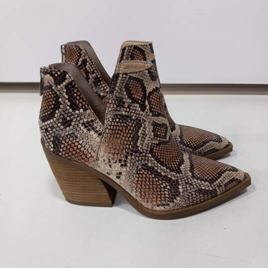 Vince Camuto Women's Snake Print Heel Boots Size 7.5W image number 4
