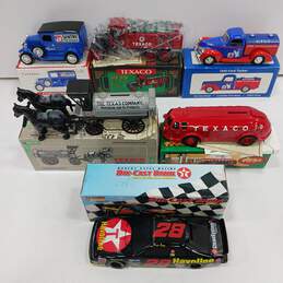 6pc Die Cast Metal Oil & Gas Model Cars and Coin Bank Bundle