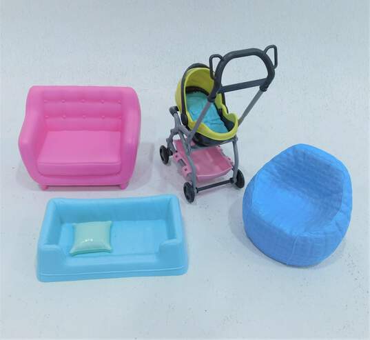 Mattel Barbie Furniture & Clothing Chairs Stroller Bicycle image number 4