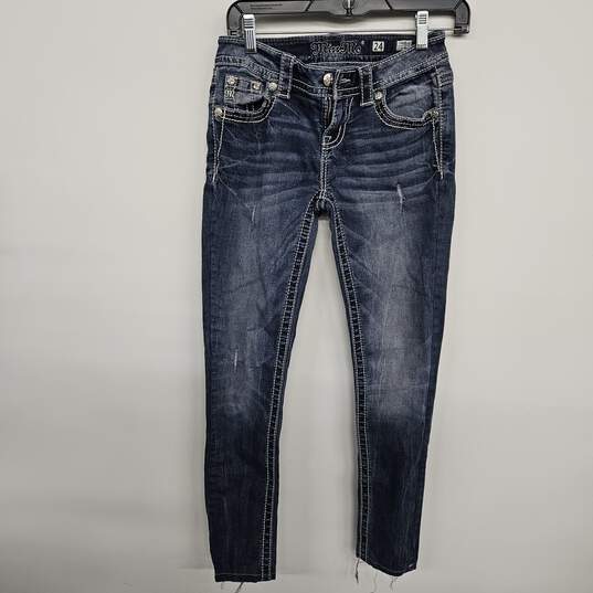 Denim Skinny Distressed Jeans image number 1