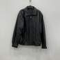 NWT Croft & Barrow Mens Black Leather Long Sleeve Full Zip Jacket Size XLT image number 1