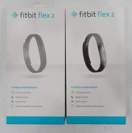 Two Fitbit Flex 2 Factory Sealed Fitness Trackers Black