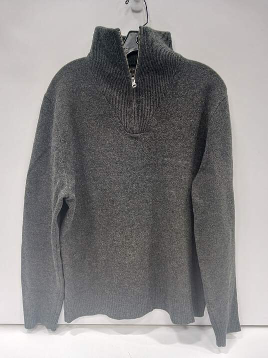 Men's Gray Pullover Sweater Size Large image number 1
