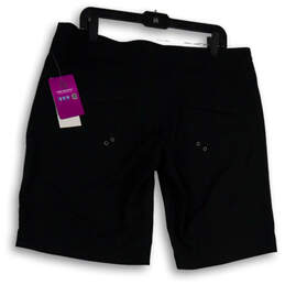 NWT Womens Black Flat Front Pocket Stretch Drawstrings Sweat Shorts Size XL alternative image