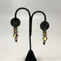Designer J. Crew Gold-Tone Multicolor Stone Pierced Stud Earrings image number 1