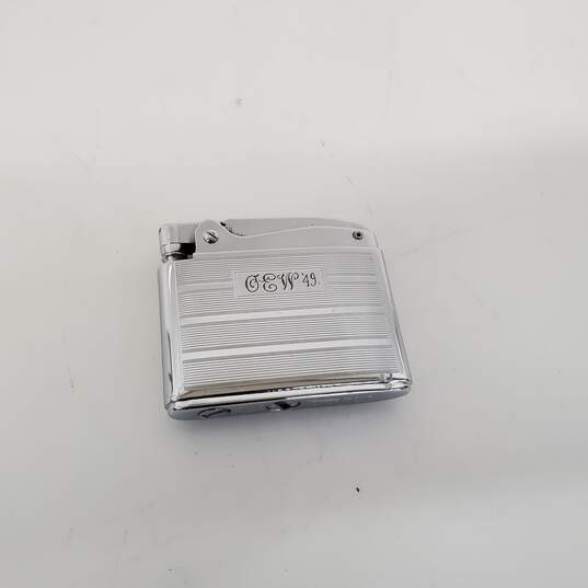 Untested Engraved Cigarette Lighter OEW '49 w/ Storage Pouch P/R image number 2