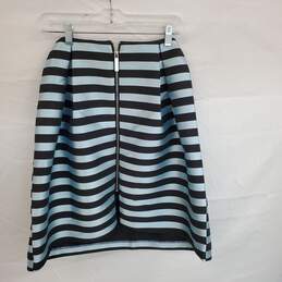 Wm Topshop Sky Blue Striped Skirt Sz Approx. 24x23 In. alternative image