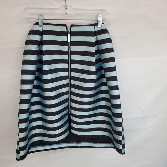 Wm Topshop Sky Blue Striped Skirt Sz Approx. 24x23 In. image number 2