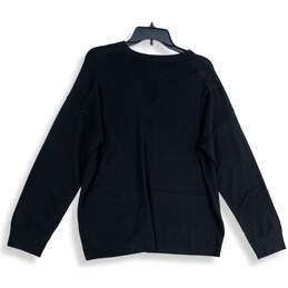 NWT Vila Milano Womens Black V-Neck Long Sleeve Pullover Sweater Size Large alternative image
