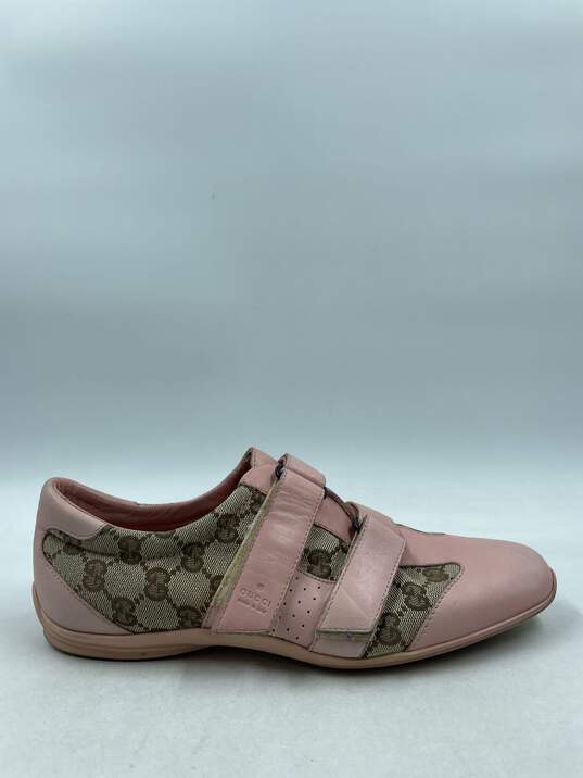 Authentic Gucci GG Pink Velcro Sneaker W 9.5B image number 1