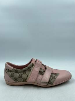 Authentic Gucci GG Pink Velcro Sneaker W 9.5B