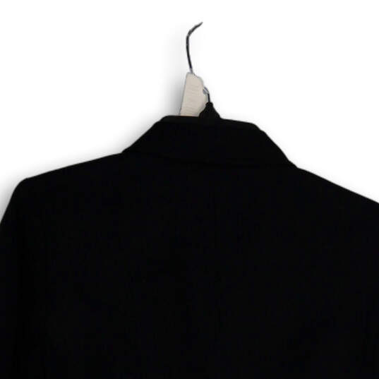 Womens Black Long Sleeve Notch Lapel Single Breasted Two Button Blazer Sz 2 image number 4