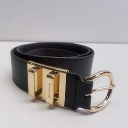Michael Kors Black Leather Belt Size XL