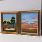 Bundle of 2 Framed & Signed Landscape Paintings on Canvas by A Borden image number 1