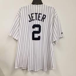 Majestic Mens White New York Yankees Derek Jeter #2 MLB Jersey Size XXL alternative image