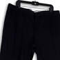Mens Blue Flat Front Pockets Regular Fit Straight Leg Dress Pants Size 38 image number 3
