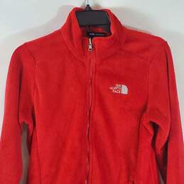 The North Face Women Red Zip-Up Jacket Small alternative image