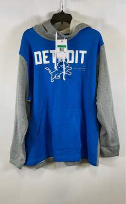 NWT Nike Mens Blue NFL Detroit Lions Long Sleeve Hooded Sweatshirt Size X Large