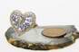 10K White Gold 0.11 CTTW Diamond & Tanzanite Heart Ring 3.8g image number 5