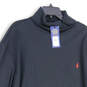 NWT Mens Black Turtleneck Long Sleeve Pullover Sweatshirt Size XXL image number 3