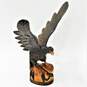 Vintage Polish Hand Carved Wood Eagle Statue Sculpture Home Decor Souvenir image number 3