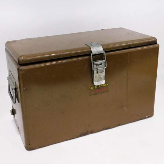 Hemp & Co Little Brown Chest Metal Cooler Ice Chest W/ Ice Pick & Bottle Opener image number 4