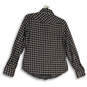 Womens Brown Black Plaid Long Sleeve Collared Button-Up Shirt Size S image number 2