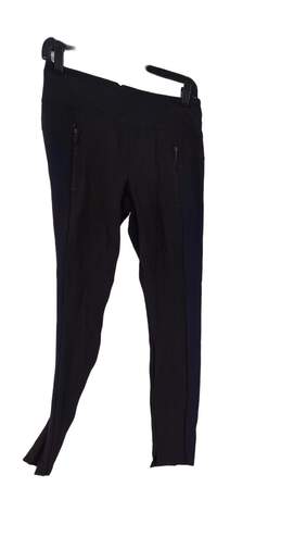 Womens Black Elastic Waist Pull On Compression Leggings Size Small