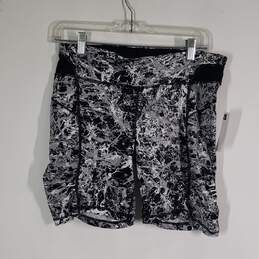 Womens Quick Dry Abstract Elastic Waist Performance Pull-On Biker Shorts Size L