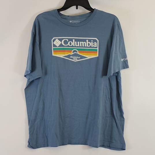 Columbia Men Blue Graphic Tee XL image number 1