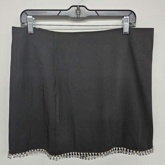 Women's Black Rhinestone Skirt image number 1