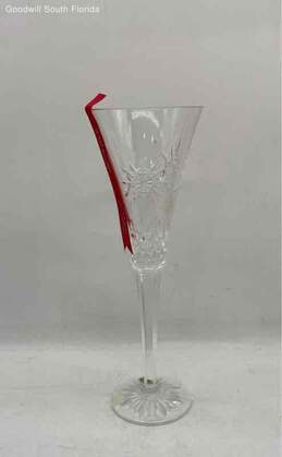 Waterford Crystal Snowflake Wishes Clear Engraved Joy Toasting Flute Wine Glass