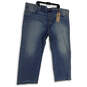 NWT Mens Blue 501 Medium Wash Pockets Stretch Denim Straight Jeans Sz 54X30 image number 1