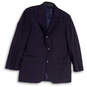 Mens Blue Pinstripe Notch Lapel Long Sleeve Three Button Blazer Size 40/34 image number 1