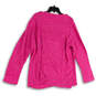 Womens Pink Long Sleeve Knitted Crew Neck Pullover Sweater Size 26/28 image number 2