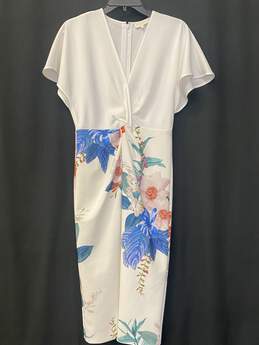 Ted Baker White Floral Dress - Size 2